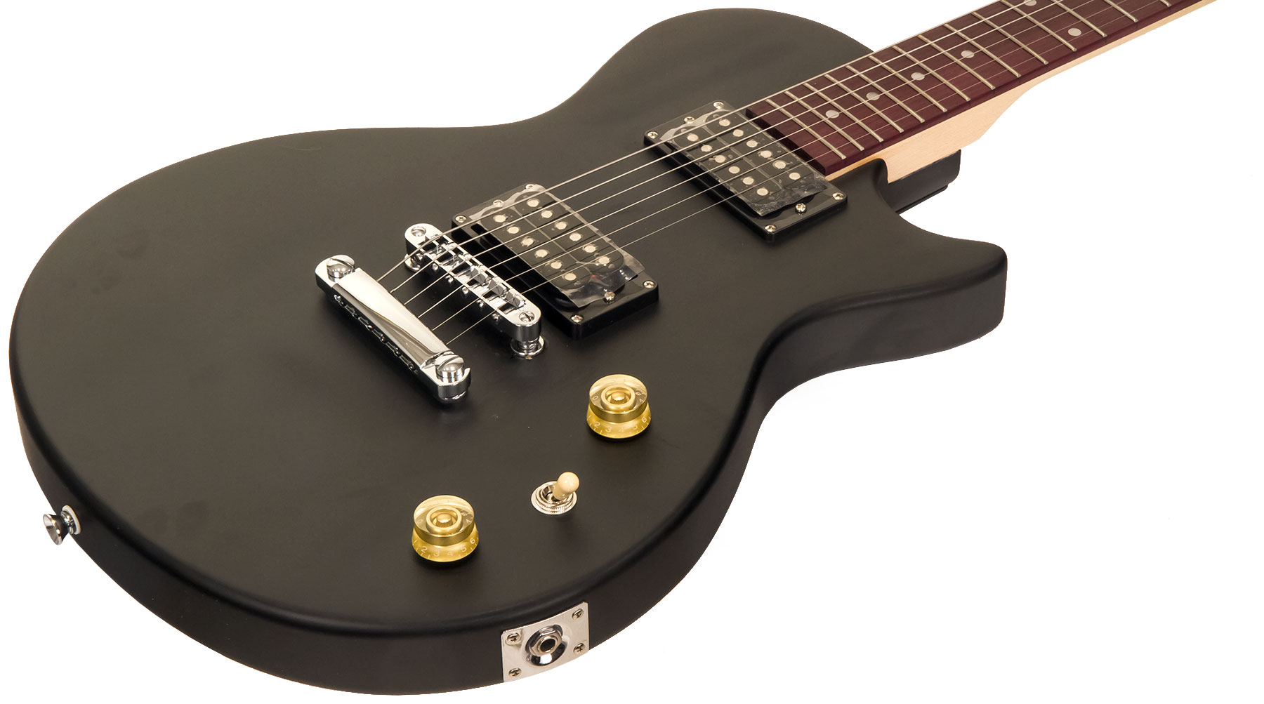 Eastone Lpl70 +marshall Mg10g +cable +housse +courroie +mediators - Black Satin - Electric guitar set - Variation 2