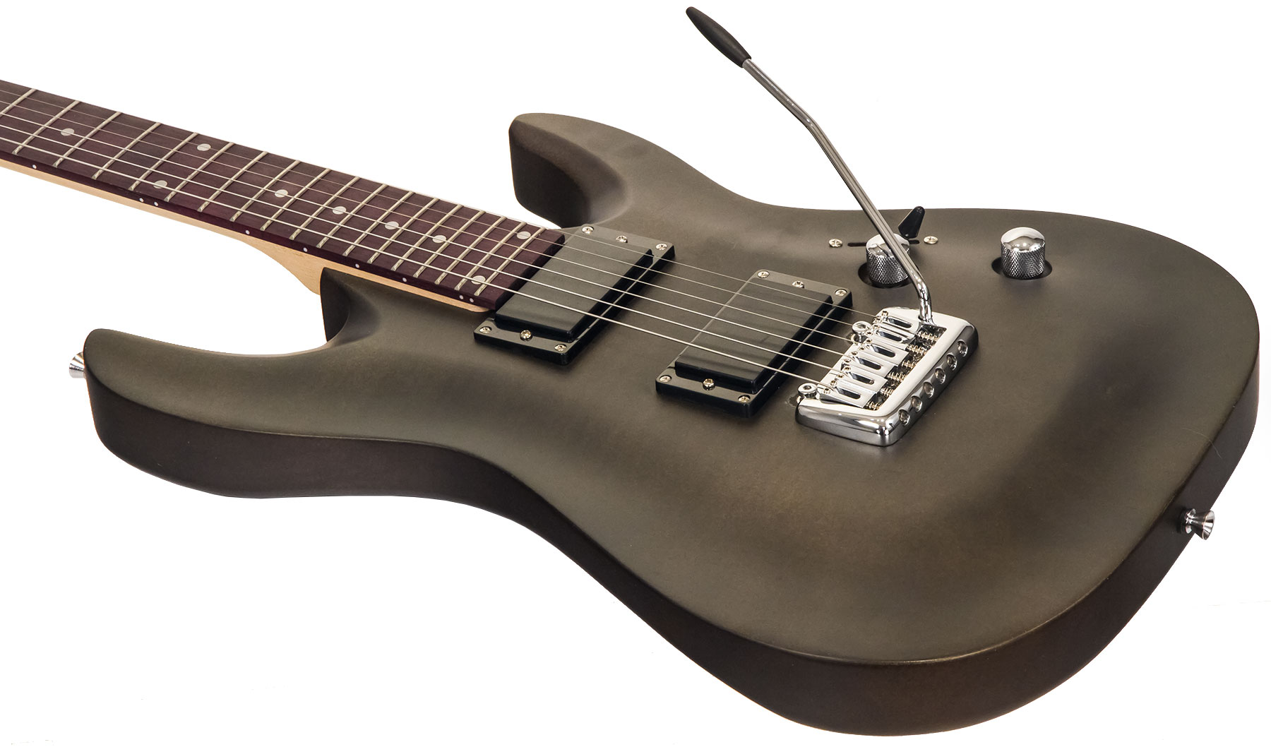 Eastone Metdc Hh Trem Pur - Black Satin - Str shape electric guitar - Variation 2