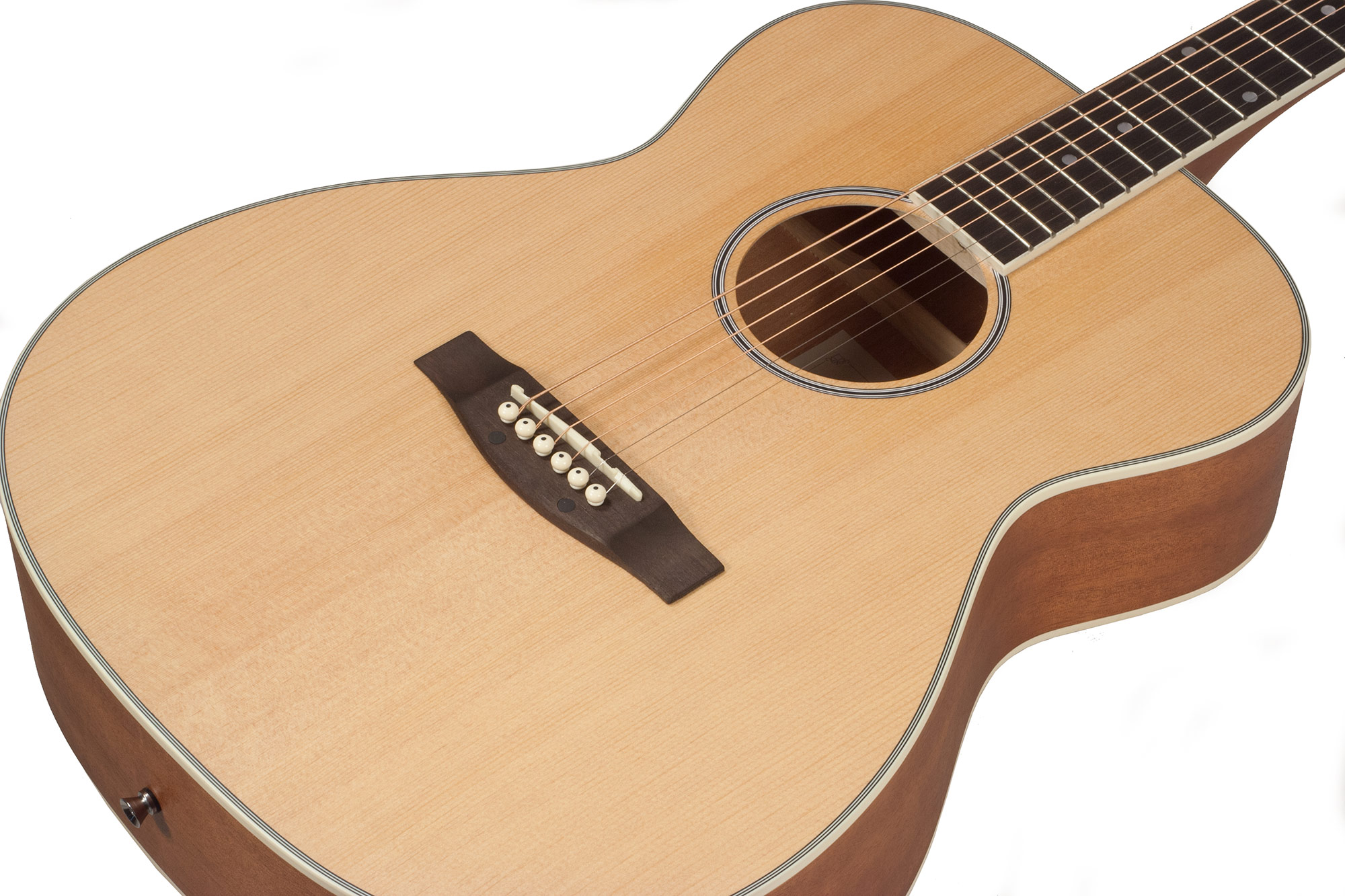 Eastone Om100-nat +housse +capo +stand - Natural Satin - Acoustic guitar set - Variation 2