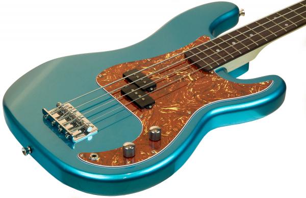 Solid body electric bass Eastone PRB (PUR) - metallic light blue
