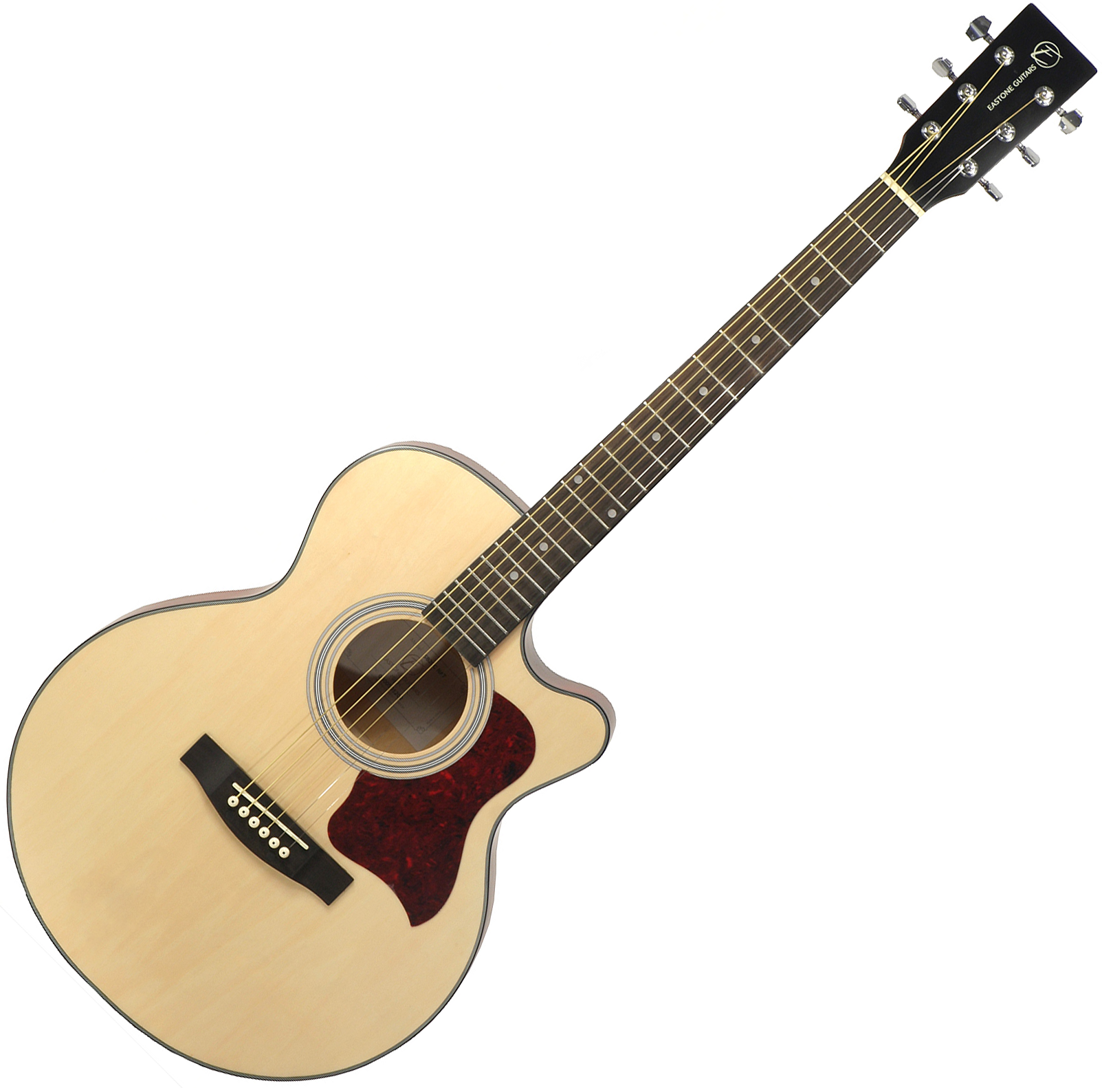 Eastone Sb20c-nat +housse X-tone 2002 +accordeur +capo +stand - Natural Matte - Acoustic guitar set - Variation 1