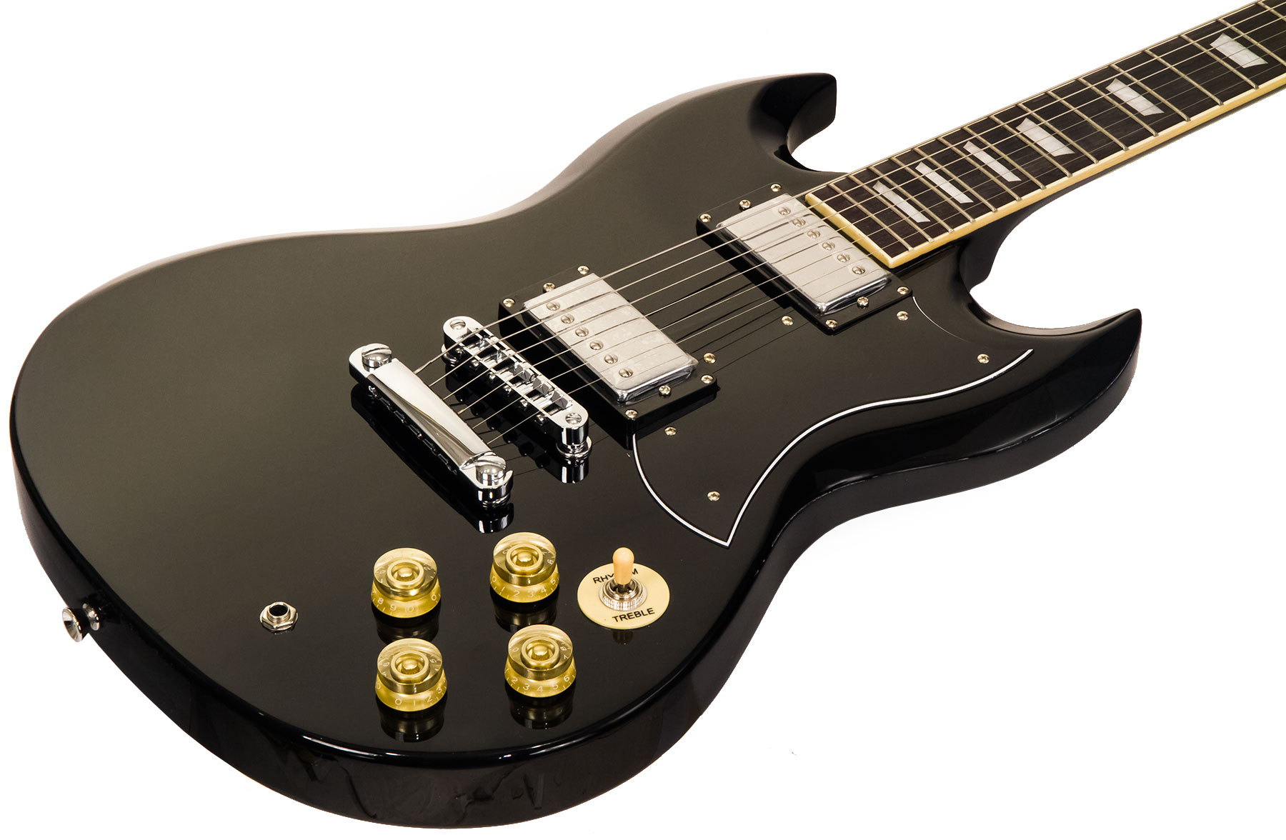Eastone Sdc70 +fender Frontman 20g +cable +clip-on Tuner +mediators +housse +courroie - Black - Electric guitar set - Variation 2
