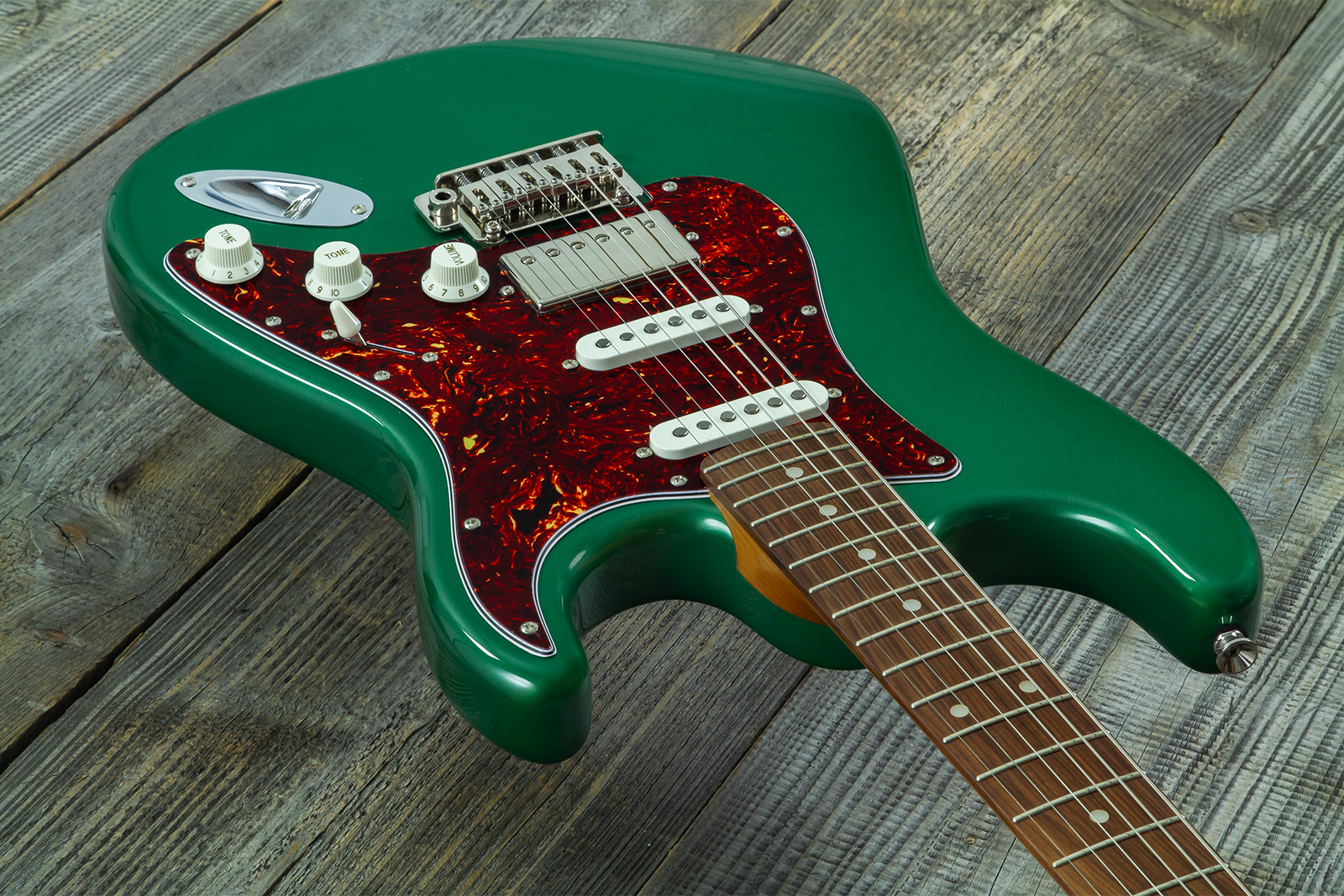 Eastone St550r-dmg Hss Trem Rw - Dark Metal Green - Str shape electric guitar - Variation 2