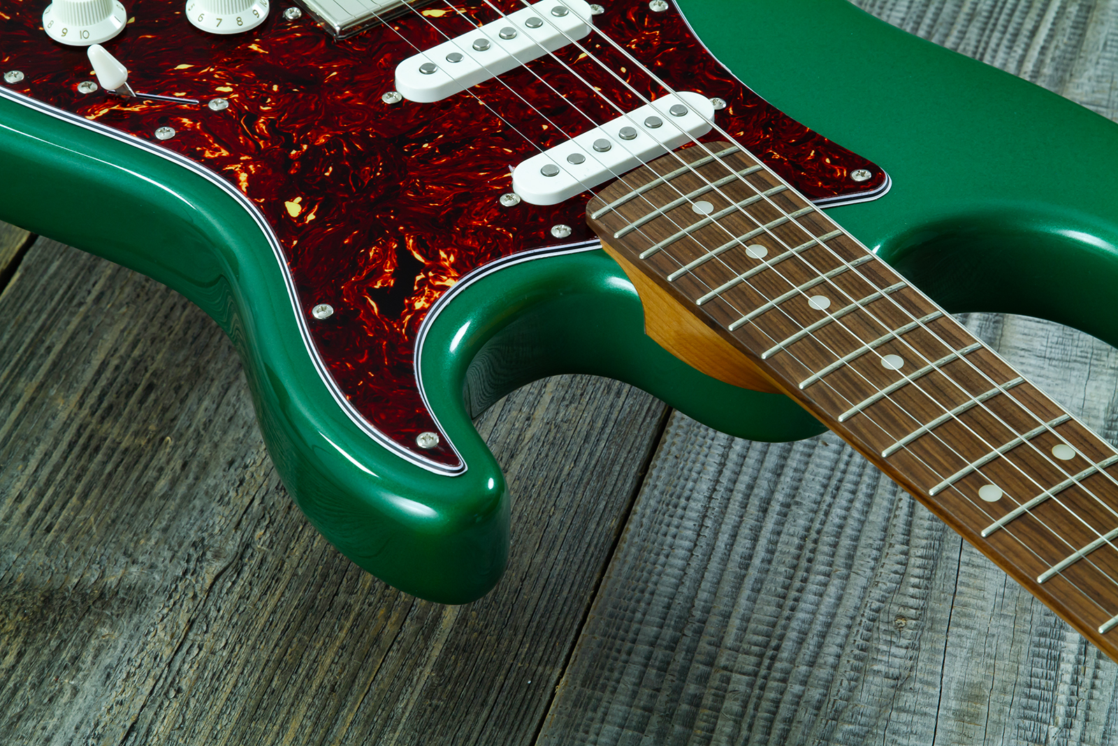 Eastone St550r-dmg Hss Trem Rw - Dark Metal Green - Str shape electric guitar - Variation 5
