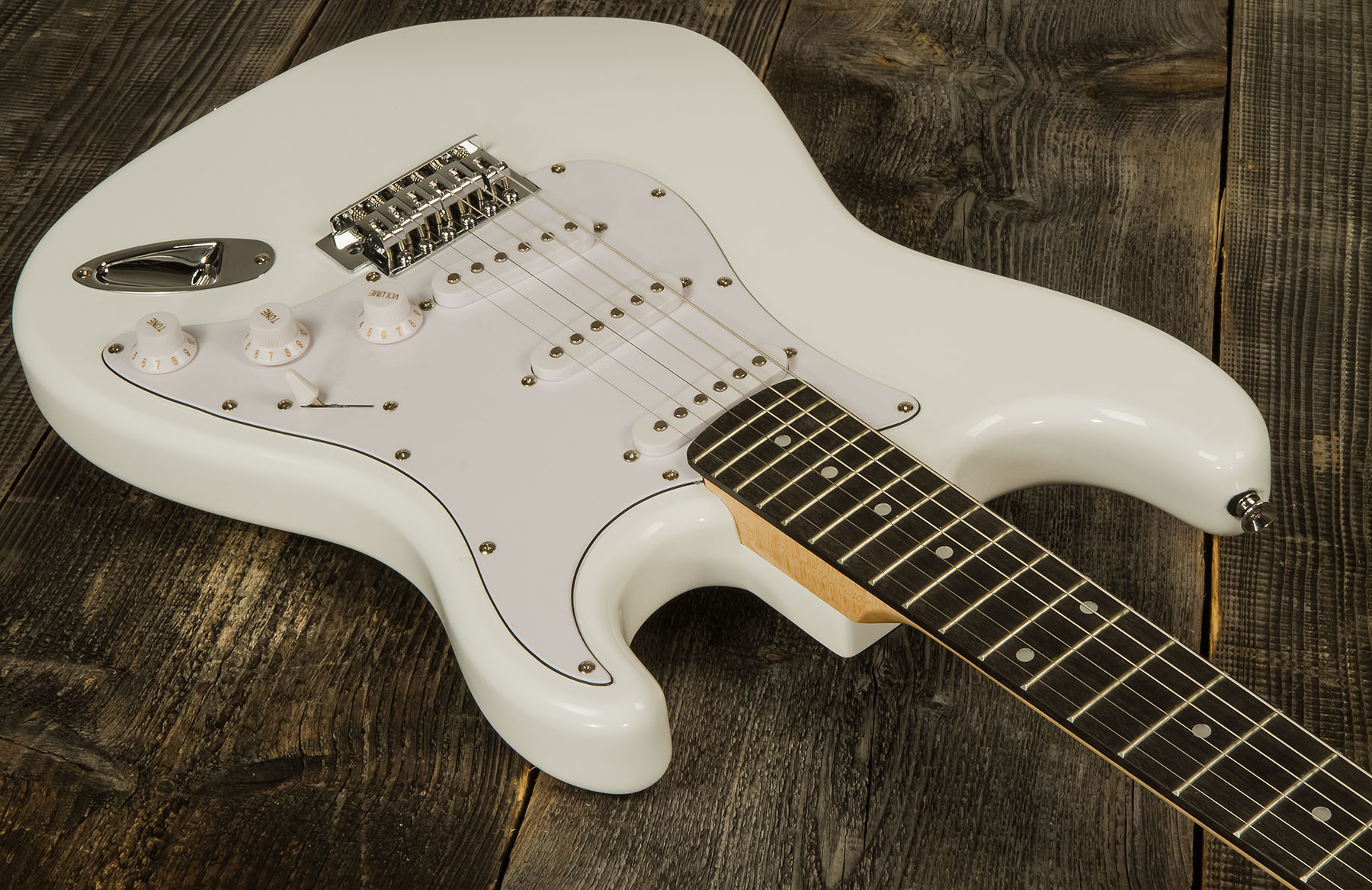 Eastone Str70 3s Trem Pur - Olympic White - Str shape electric guitar - Variation 1