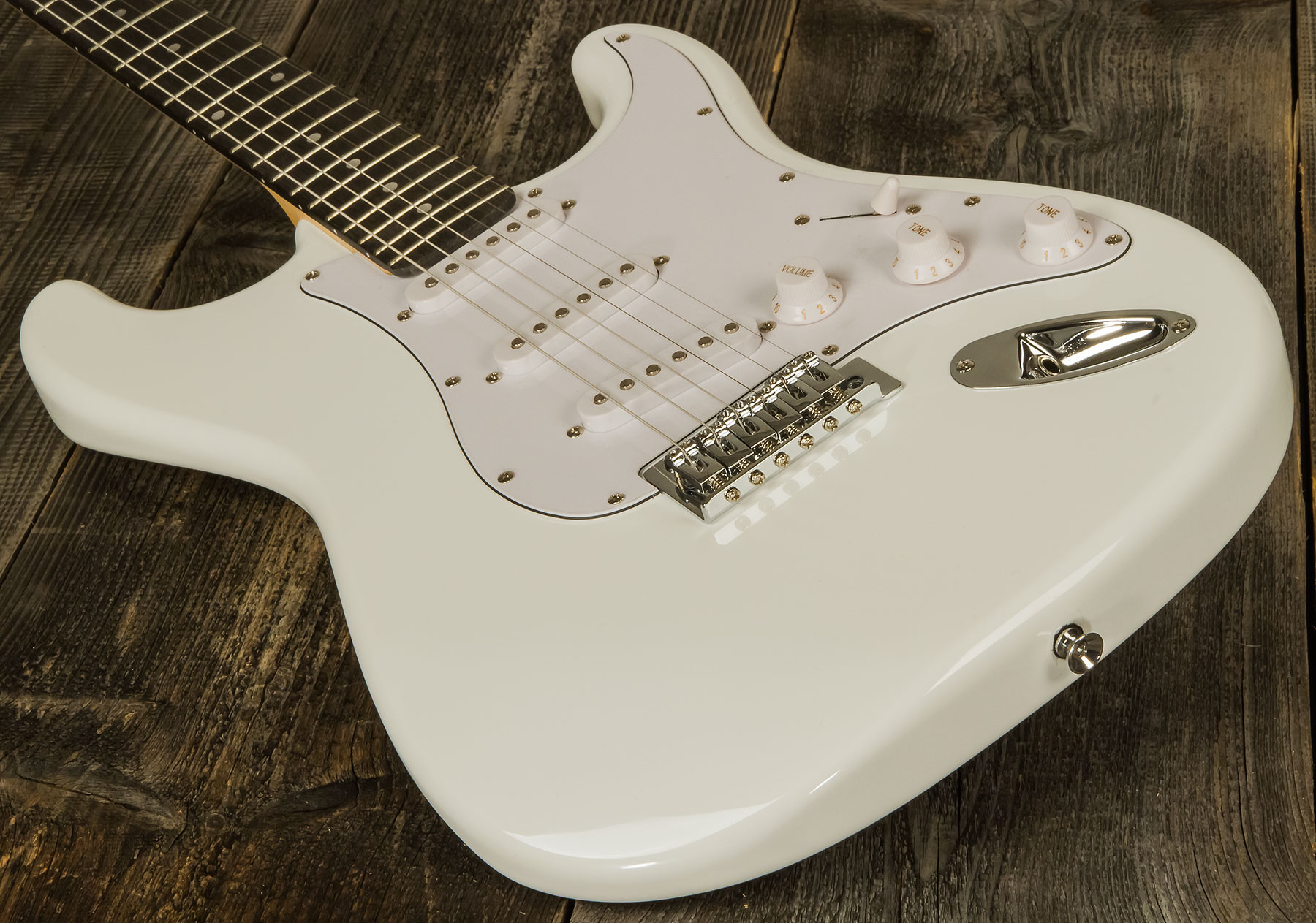 Eastone Str70 3s Trem Pur - Olympic White - Str shape electric guitar - Variation 2