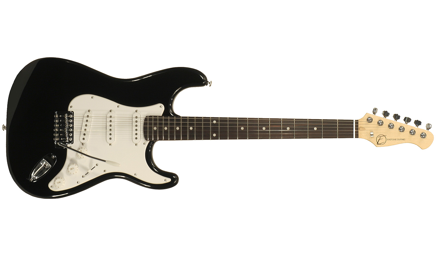 Eastone Str70-blk 3s Pur - Black - Str shape electric guitar - Variation 1