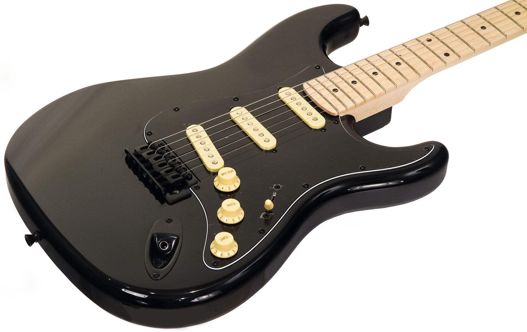 Eastone Str70 Gil Sss Trem Mn - Black - Str shape electric guitar - Variation 1