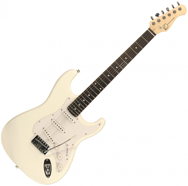 Solid body electric guitar Eastone STR70 (PUR) - Ivory