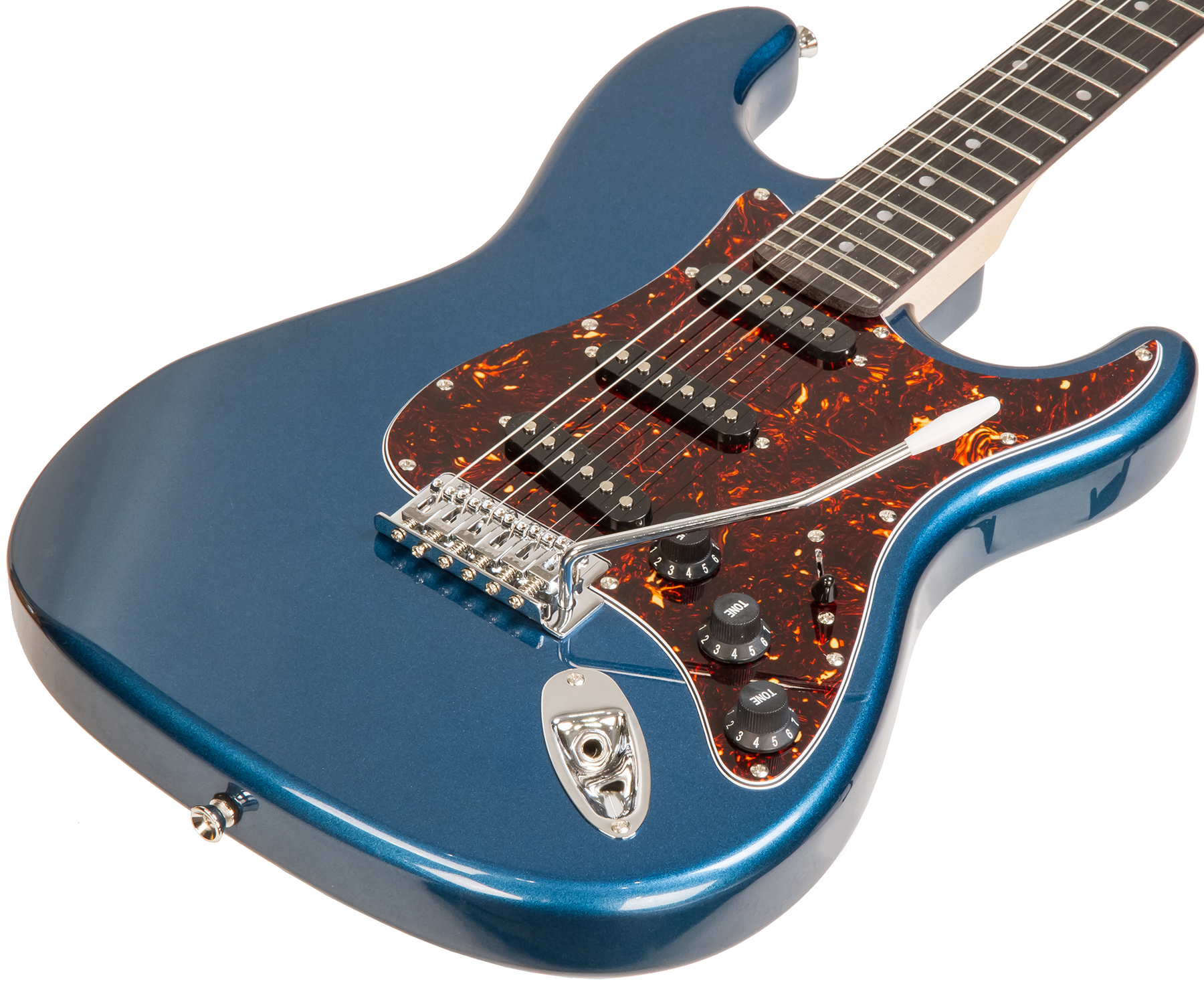 Eastone Str70t Lpb +marshall Mg10 10w +cable +mediators +housse - Lake Placid Blue - Electric guitar set - Variation 1