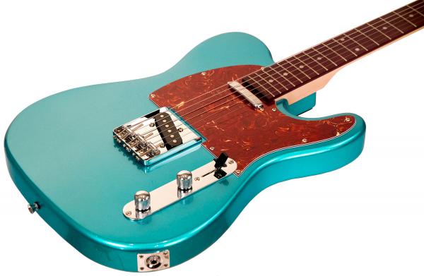 Solid body electric guitar Eastone TL70 (PUR) - metallic light blue
