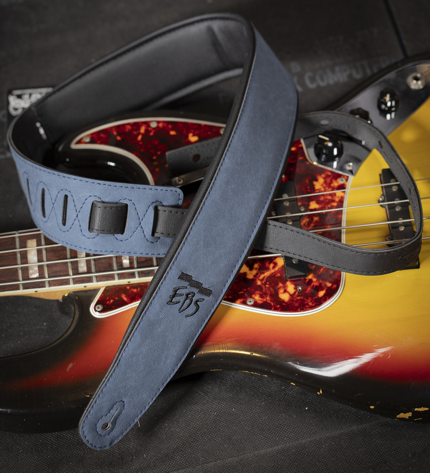 Ebs Sangle Suede Blue - Guitar strap - Variation 1