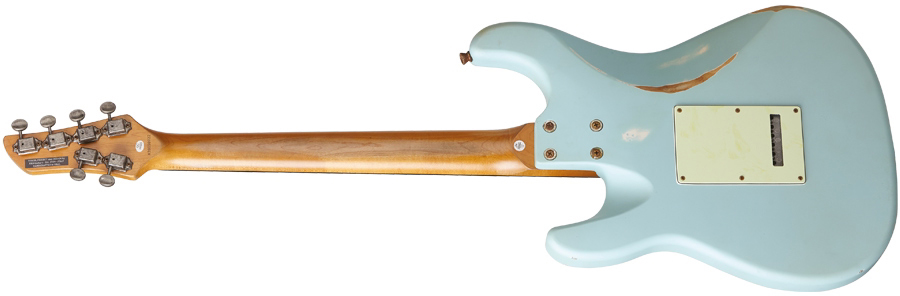 Eko Aire Relic Original Hss Trem Wpc - Daphne Blue - Str shape electric guitar - Variation 1