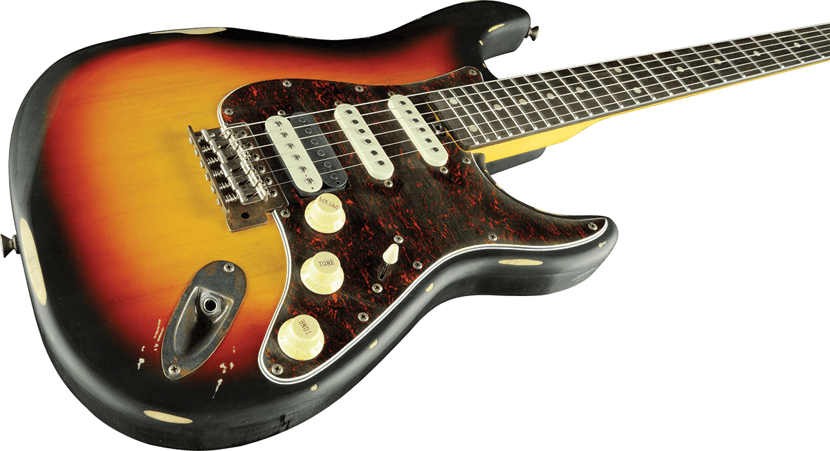 Eko Aire Relic Original Hss Trem Wpc - Sunburst - Str shape electric guitar - Variation 4