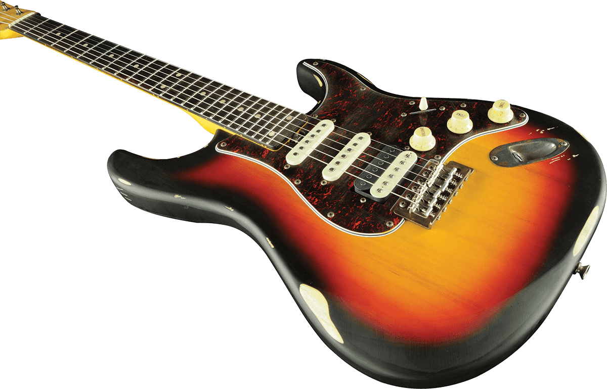 Eko Aire Relic Original Hss Trem Wpc - Sunburst - Str shape electric guitar - Variation 5