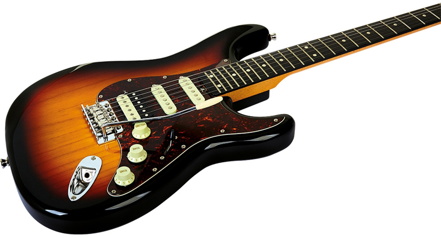 Eko Aire V-nos Original Hss Trem Wpc - Sunburst - Str shape electric guitar - Variation 2