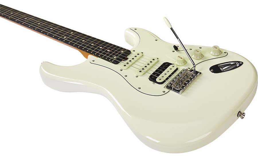Eko Aire V-nos Original Hss Trem Wpc - Olympic White - Str shape electric guitar - Variation 3