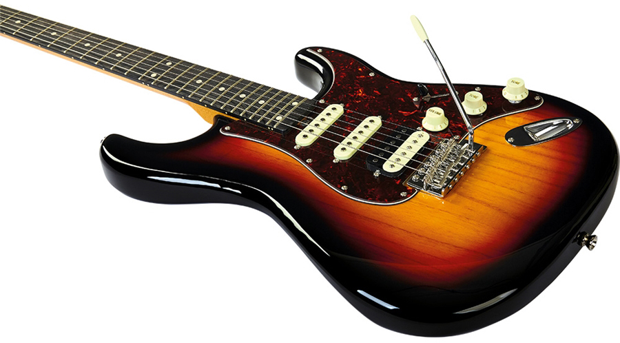 Eko Aire V-nos Original Hss Trem Wpc - Sunburst - Str shape electric guitar - Variation 3