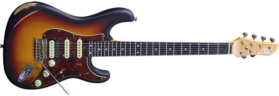 Eko Aire Relic Original Hss Trem Wpc - Sunburst - Str shape electric guitar - Main picture
