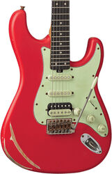 Str shape electric guitar Eko Original Aire Relic - Fiesta red