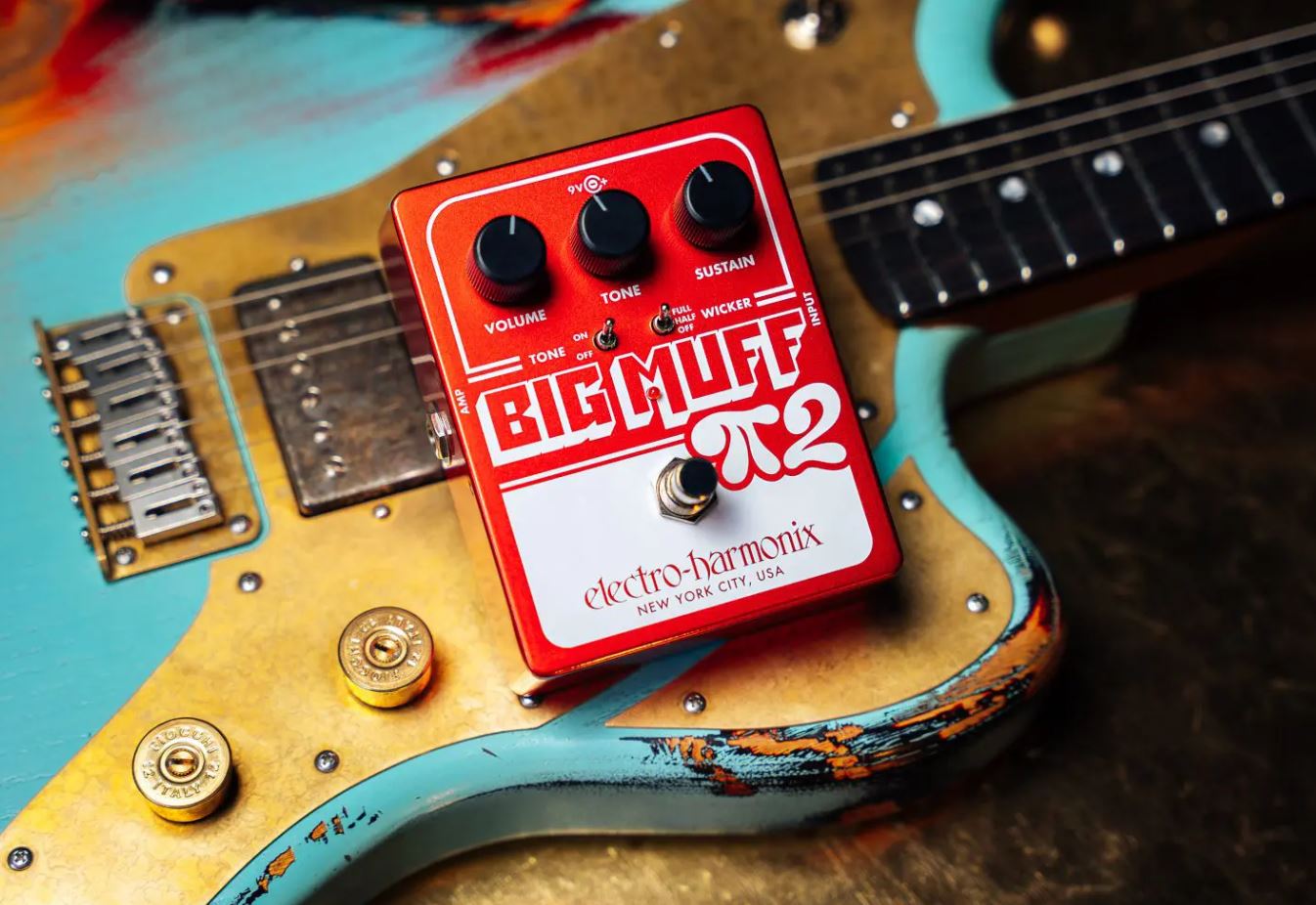 Electro Harmonix Big Muff Pi 2 Tone Wicker - Overdrive, distortion & fuzz effect pedal - Variation 3