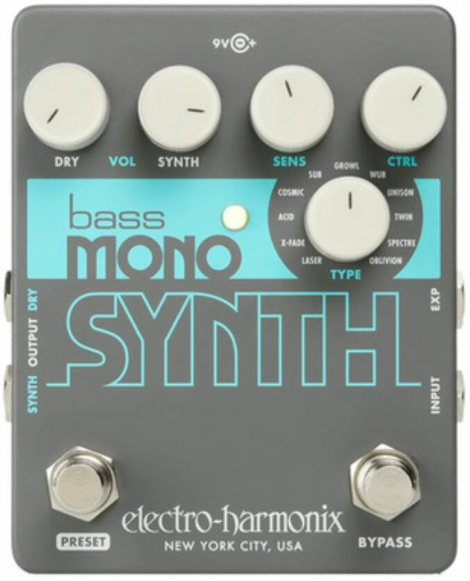 Electro Harmonix Bass Mono Synth Bass Synthesizer - Simulator & modulation effect pedal for bass - Main picture