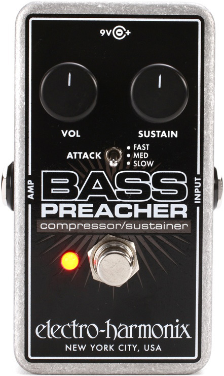 Electro Harmonix Bass Preacher Compressor/sustainer - Compressor, sustain & noise gate effect pedal for bass - Main picture