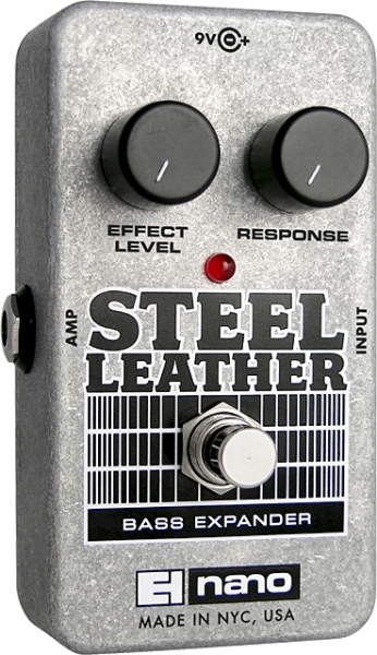 Electro Harmonix Steel Leather Nano Attack Expender For Bass Guitar - Overdrive, distortion, fuzz effect pedal for bass - Main picture