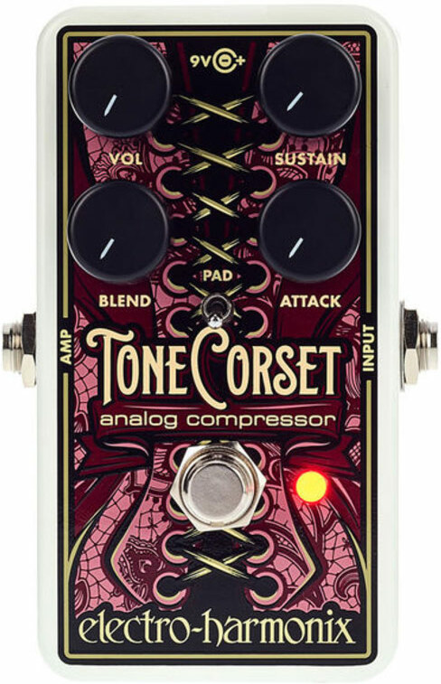 Electro Harmonix Tone Corset Analog Compressor - Compressor, sustain & noise gate effect pedal for bass - Main picture