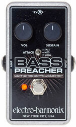 Compressor, sustain & noise gate effect pedal for bass Electro harmonix Bass Preacher Compressor/Sustainer