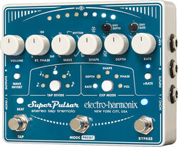 Modulation, chorus, flanger, phaser & tremolo effect pedal Electro harmonix Super Pulsar Stereo Tap Tremolo