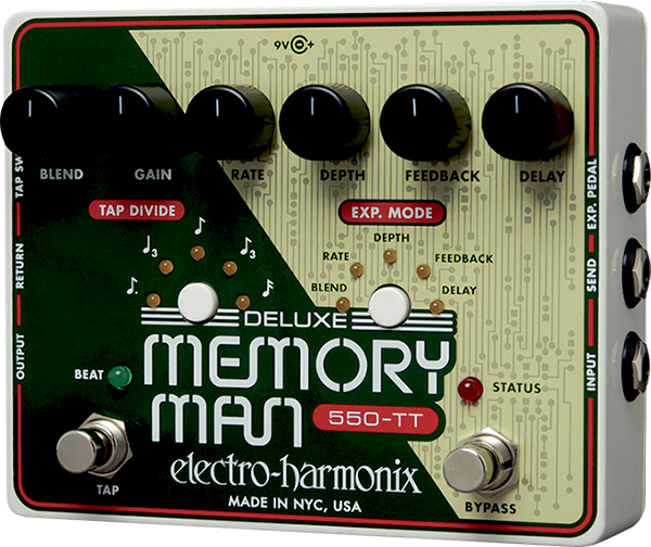 Reverb, delay & echo effect pedal Electro harmonix Deluxe Memory Man 550TT