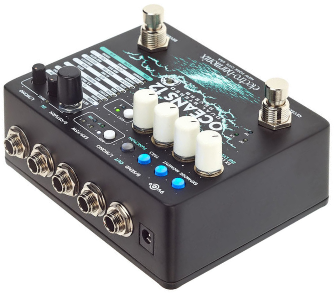 Electro Harmonix Oceans 12 Dual Stereo Reverb - Reverb, delay & echo effect pedal - Variation 2