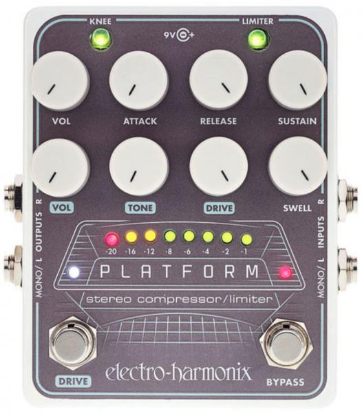 Electro harmonix compressor, sustain & noise gate effect pedal for bass