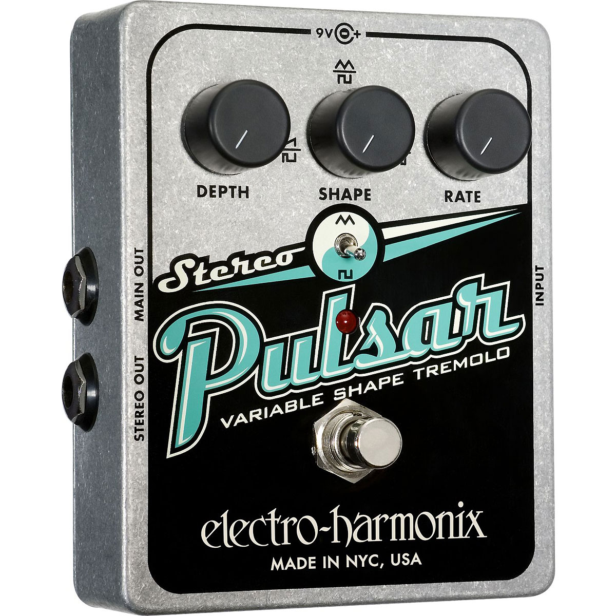 Electro Harmonix Stereo Pulsar Variable Shape Analog Tremolo - Modulation, chorus, flanger, phaser & tremolo effect pedal - Variation 1