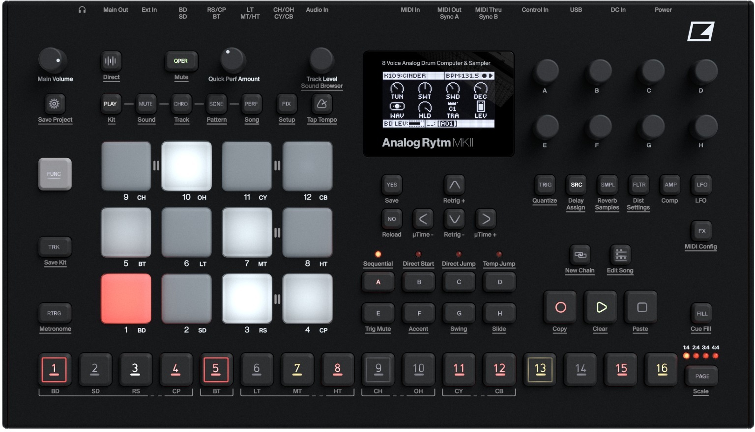 Elektron Analog Rytm Mkii Bk - Drum machine - Main picture