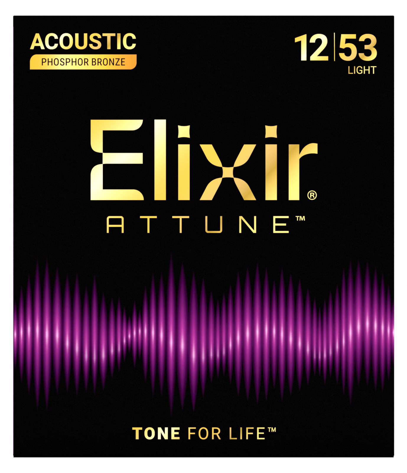 Elixir Jeu De 6 Cordes 21052 Attune Phos.bronze. L 12-53 - Acoustic guitar strings - Variation 1