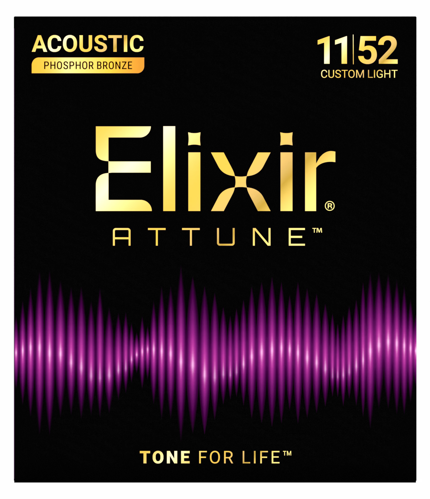 Elixir 21027 Attune Phos.bronze. Cl 11-52 - Acoustic guitar strings - Variation 1