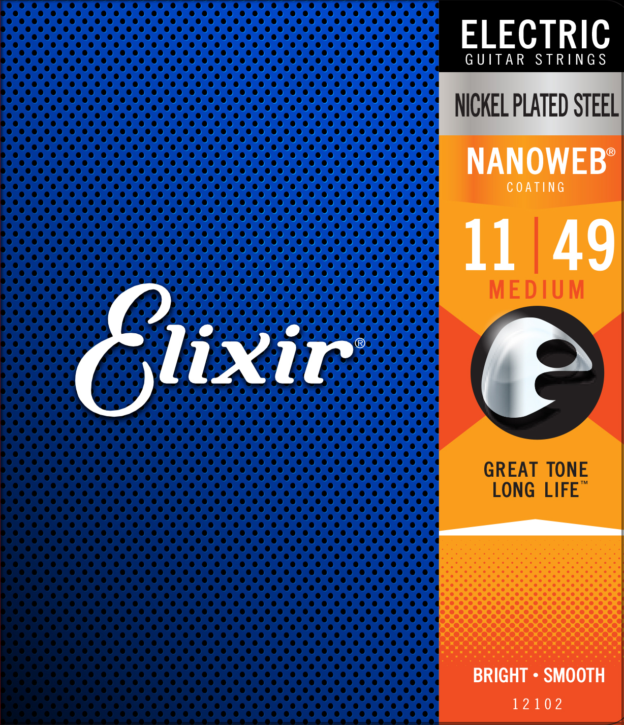 Elixir Jeu De 6 Cordes Electric (6) 12102 Nanoweb Nickel Plated Steel 11-49 - Electric guitar strings - Main picture