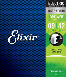 Electric guitar strings Elixir 19002 Electric Guitar 6-String Set Optiweb NPS 9-42 - Set of strings