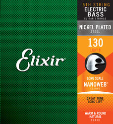 Electric bass strings Elixir Bass (X1) Nickel Plated Steel 130 - String by unit