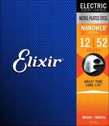 Electric guitar strings Elixir Electric (6) Nanoweb NPS 12-52 - Set of strings
