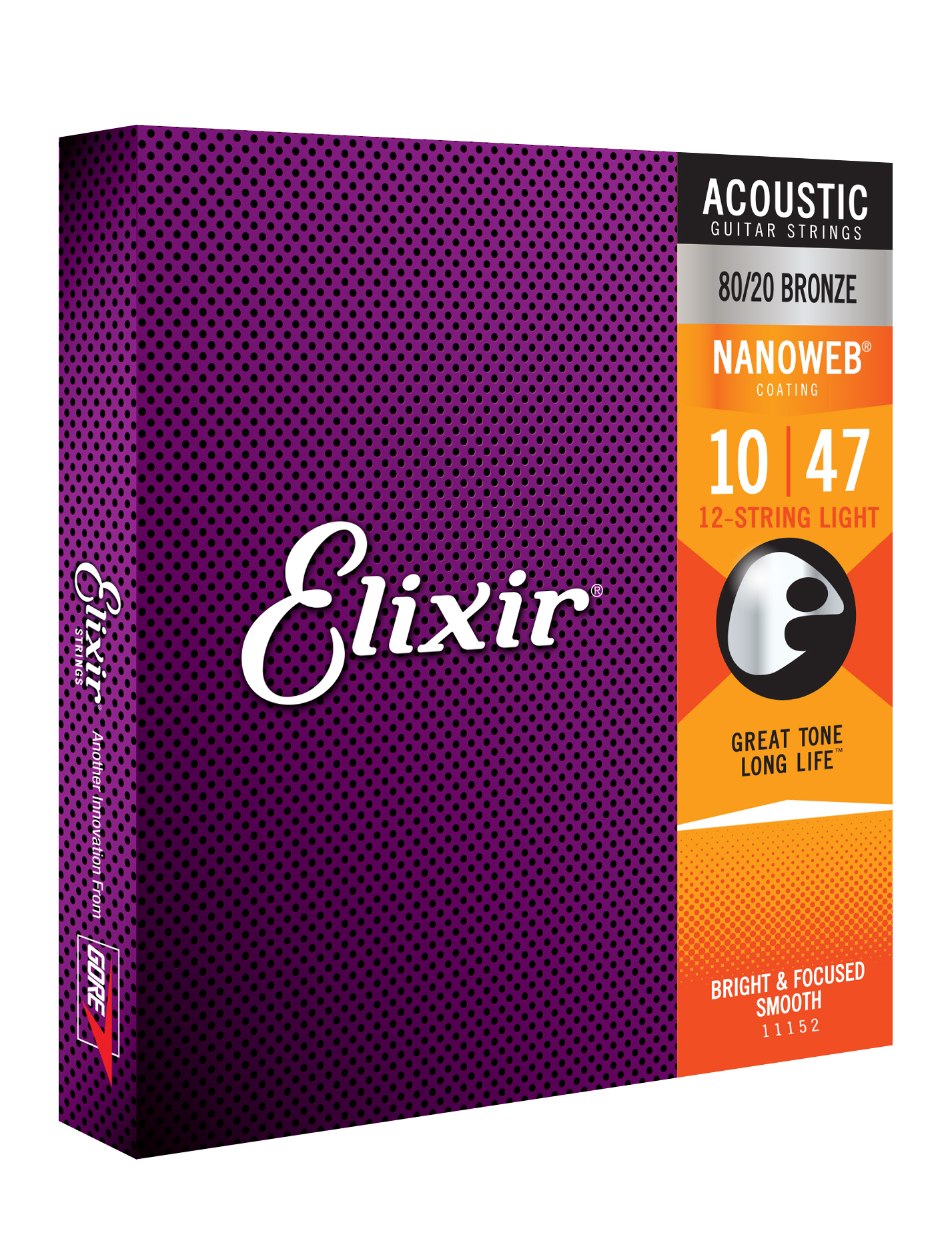 Elixir Acoustic Nanoweb 80/20 Bronze 10-47 - Acoustic guitar strings - Variation 1
