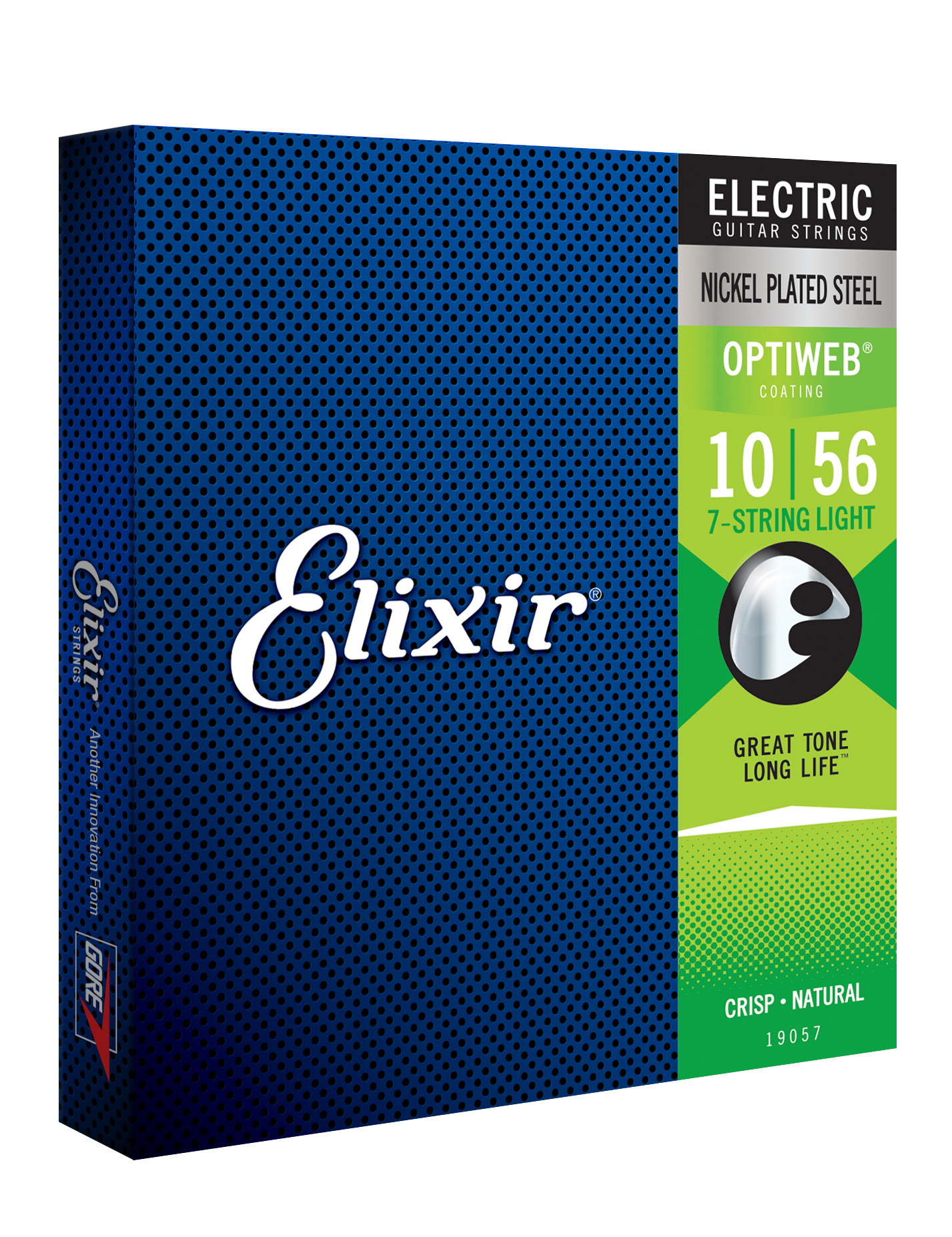 Elixir Jeu De 7 Cordes 19057 7-string Optiweb Nps Electric Guitar 7c Light 10-56 - Electric guitar strings - Variation 1