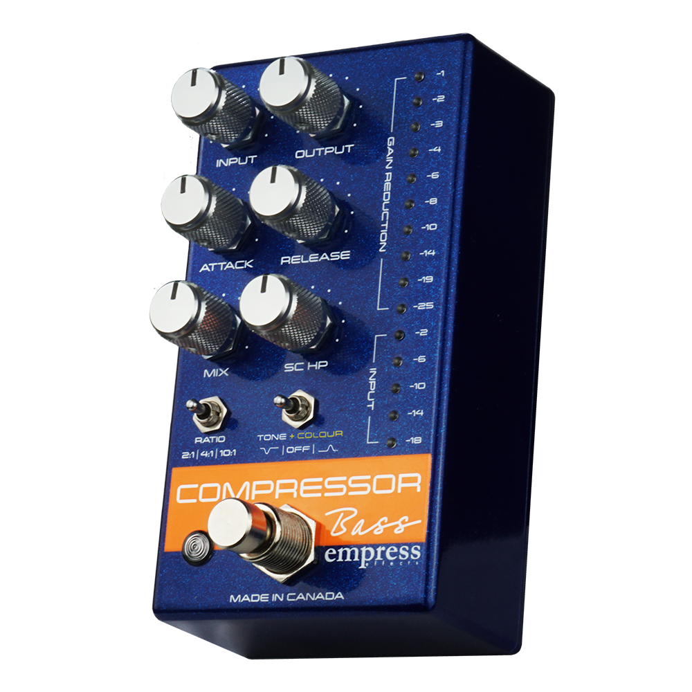 Empress S&d Compressor Bass Blue Sparkle - Compressor, sustain & noise gate effect pedal for bass - Variation 1
