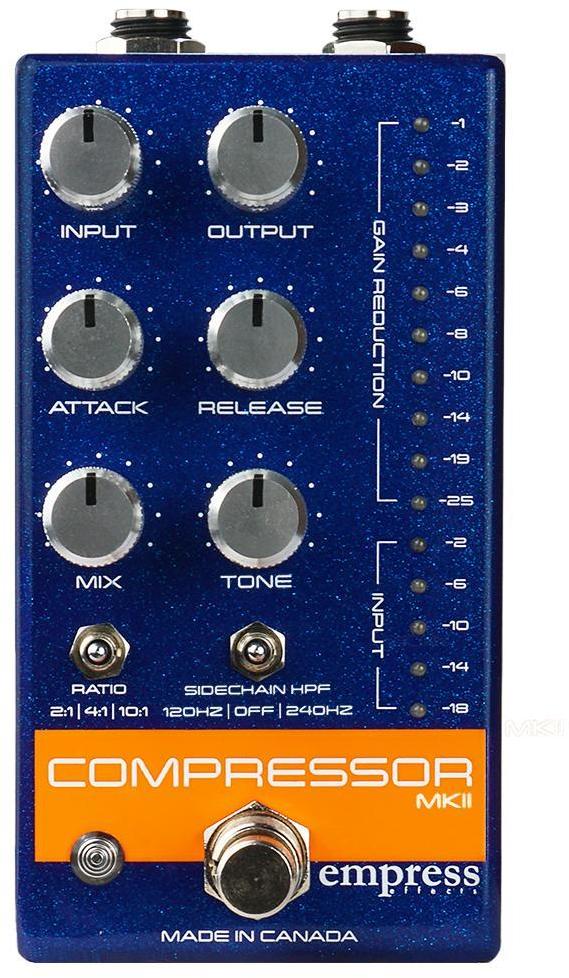 Compressor, sustain & noise gate effect pedal Empress Compressor MKII Blue
