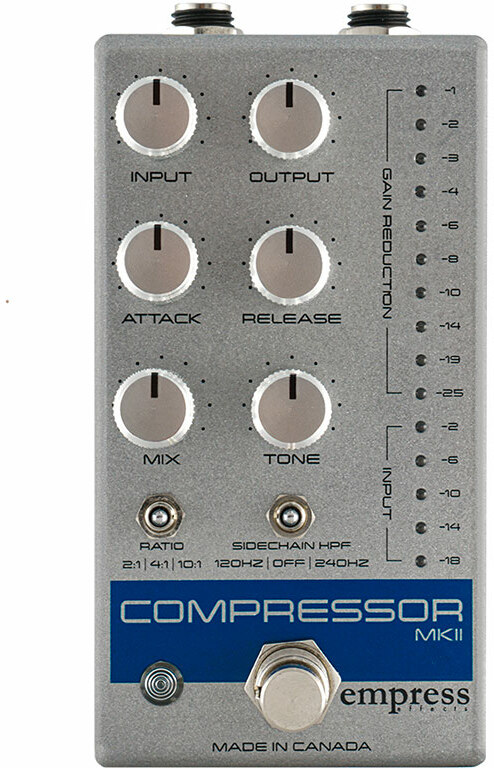 Empress Compressor Mkii Silver - Compressor, sustain & noise gate effect pedal - Main picture