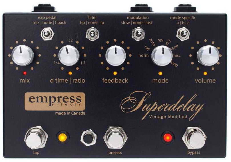 Reverb, delay & echo effect pedal Empress Superdelay Vintage Modified Delay