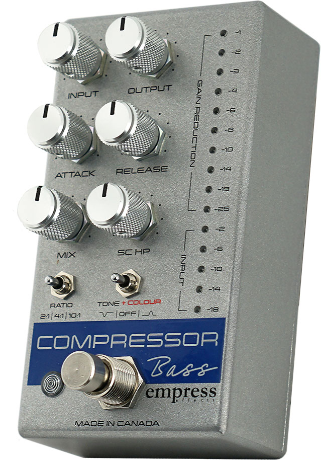Empress S&d Compressor Bass Silver Sparkle - Compressor, sustain & noise gate effect pedal for bass - Variation 1