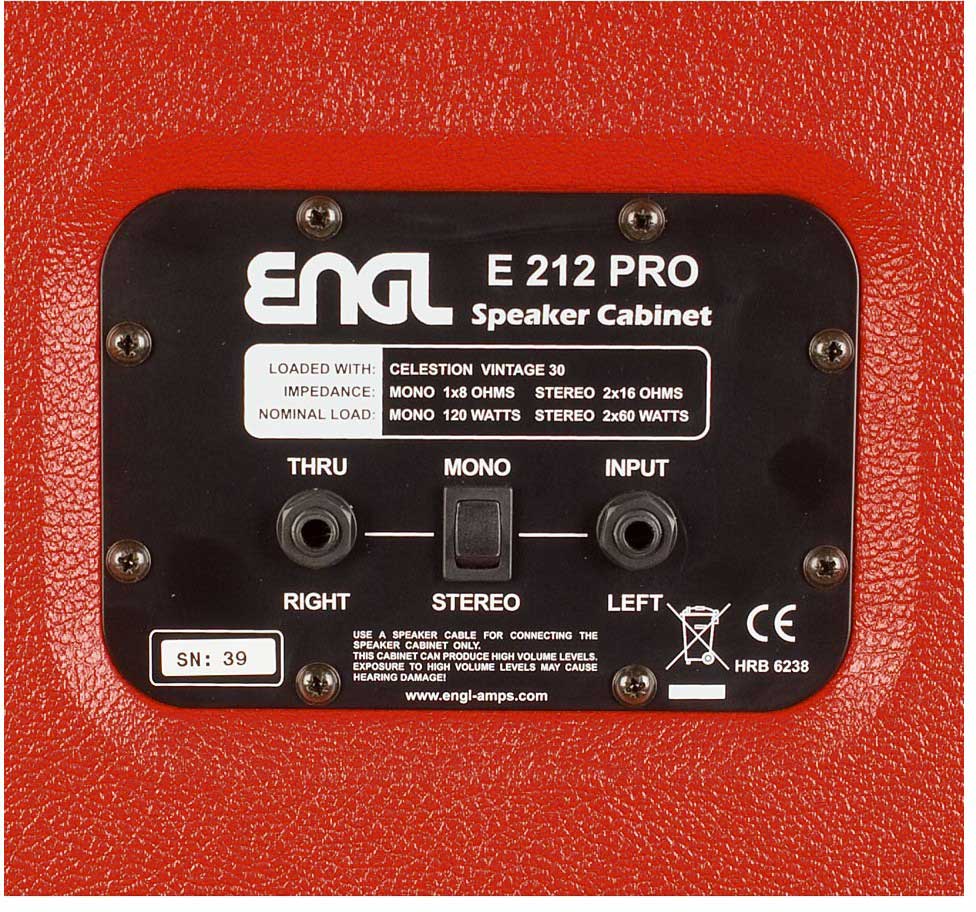Engl E212 Vb 40th Ann. Guitar Cab. 2x12 120w 16ohms - Electric guitar amp cabinet - Variation 2
